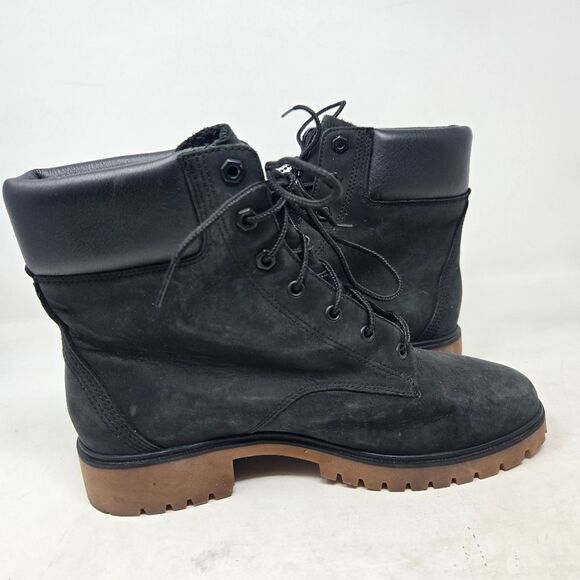 TIMBERLAND Jayne Women's Black Nubuck Leather 6" Boots Size 8.5 - Picture 5 of 8